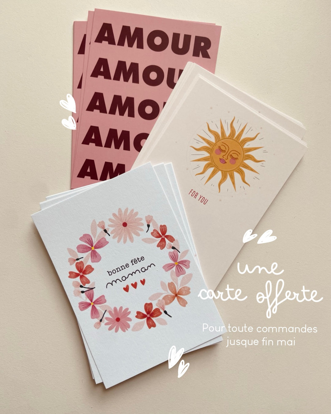 1 Carte offerte jusque fin mai, pour tout achat