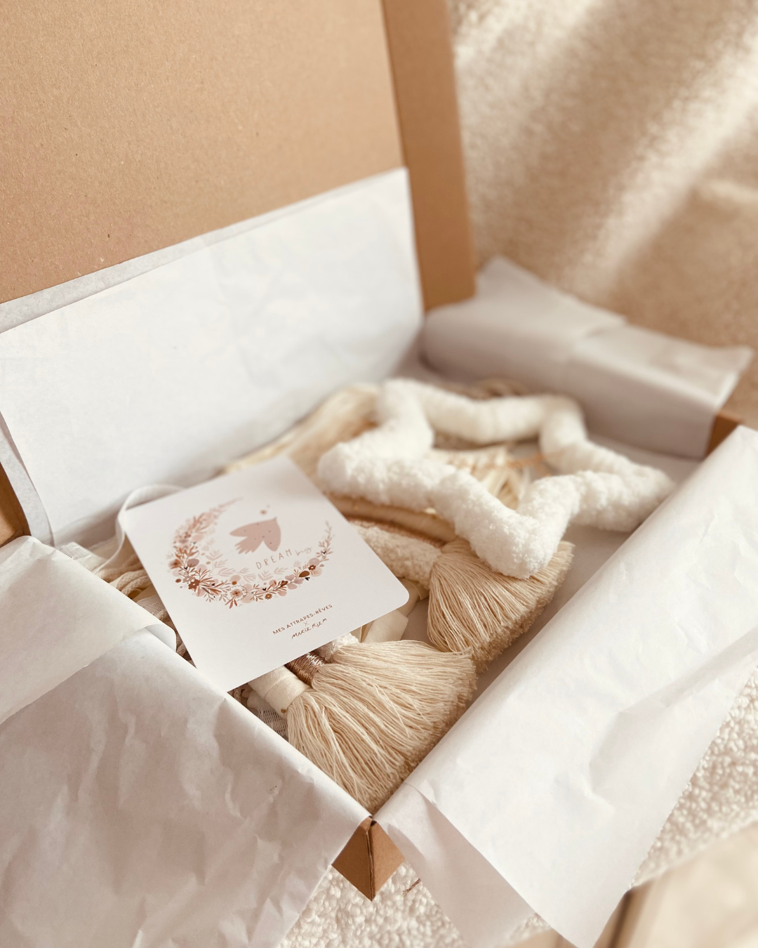 Coffret naissance blanc et doré