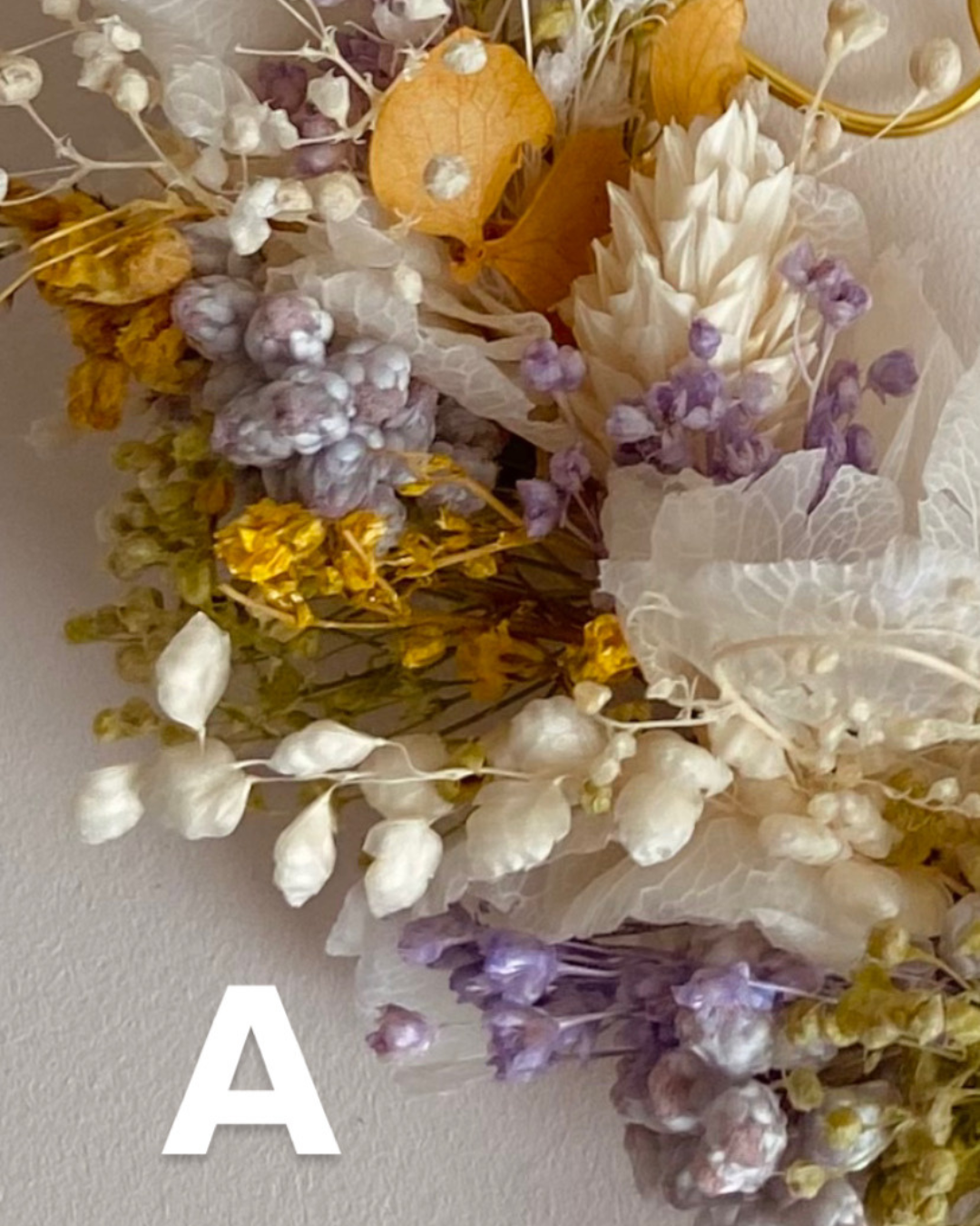 Couronne fleurie avec différents coloris - personnalisable