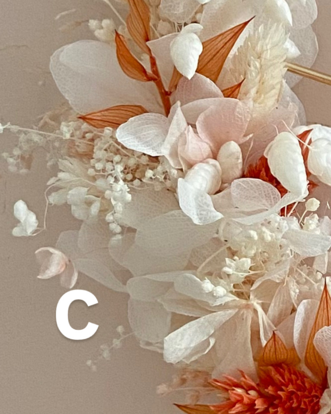 Couronne fleurie avec différents coloris - personnalisable