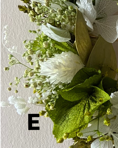 Couronne fleurie avec différents coloris - personnalisable