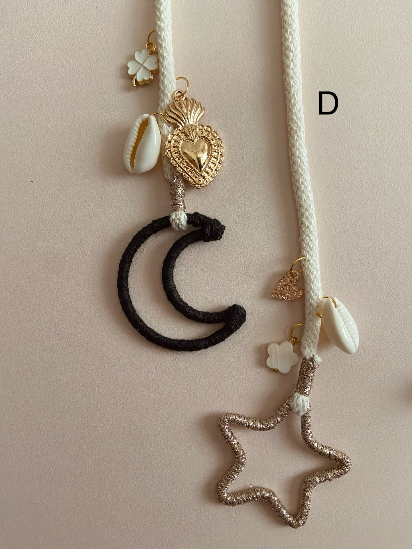 Suspension Bohème - Etoile & Lune