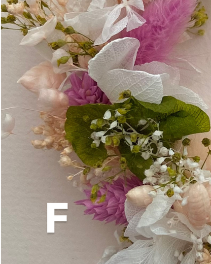 Couronne fleurie avec différents coloris - personnalisable