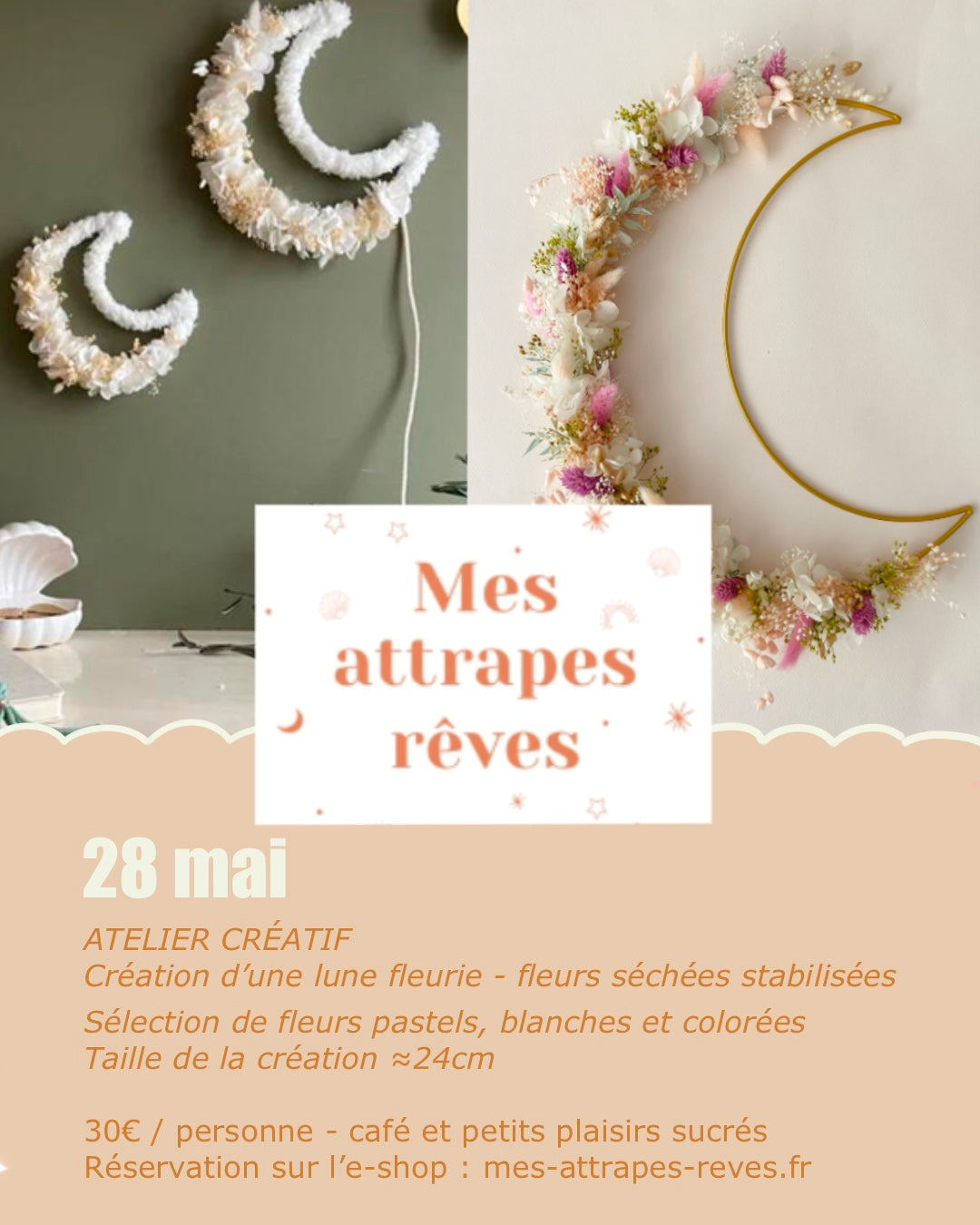 Atelier Créatif - Confection d'une Lune avec fleurs séchées