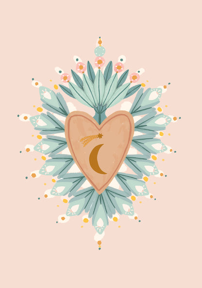 Carte postale illustrée ( recto, verso) "Un petit coeur pour dire Merci"