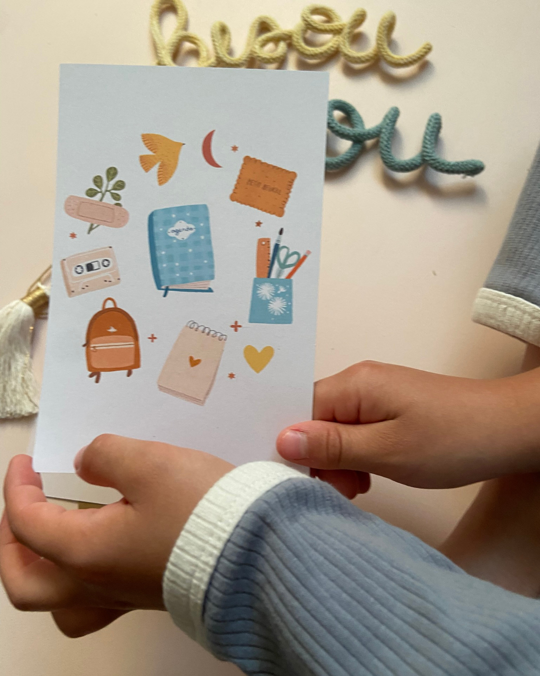 Carte postale illustrée ( recto, verso) "Un petit coeur pour dire Merci"