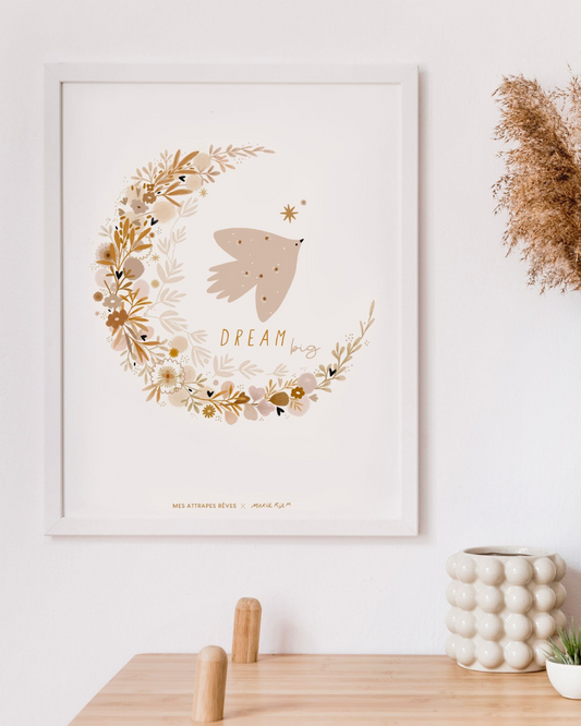 FeelfunFeather Lot 5 Attrape-Rêves Soleil Lune - Décoration Murale Bohème Plumes - Marron Pour Chambre