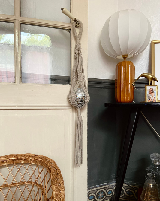 Suspension macramé en corde de coton - nombreux coloris disponibles