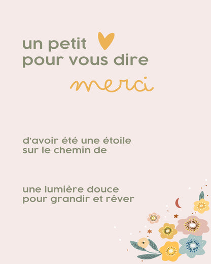 Carte postale illustrée ( recto, verso) "Un petit coeur pour dire Merci"