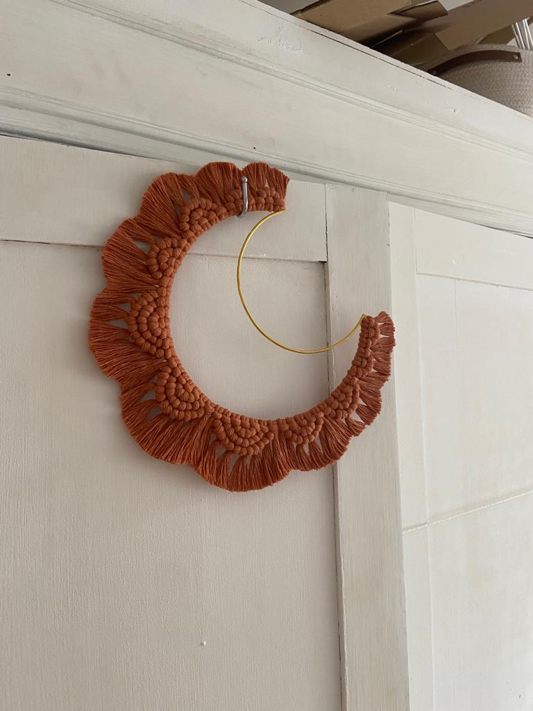 Lune macramé terracotta