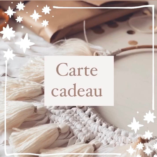 CARTE CADEAU - choisissez votre montant ci-dessous