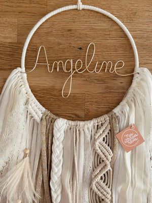 Attrape-rêve « Angeline » ( délai de réalisation début octobre)